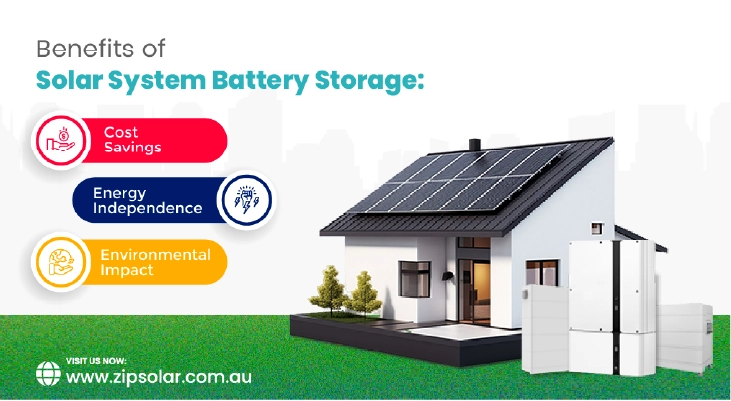 An infographic highlighting the advantages of solar system battery storage