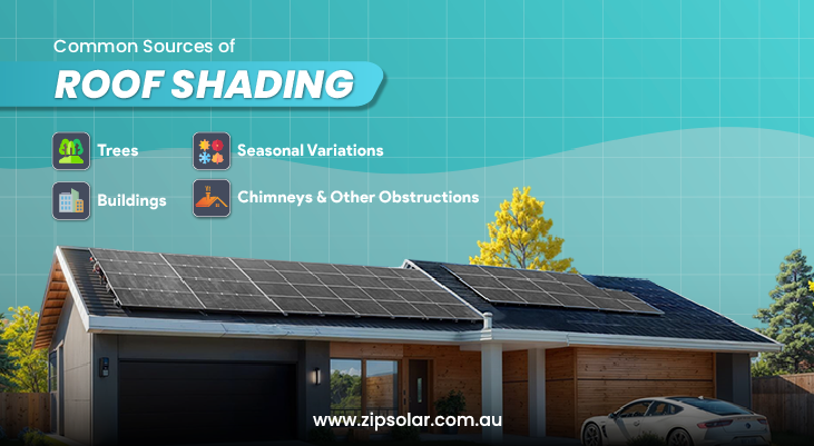 Common sources of roof shading